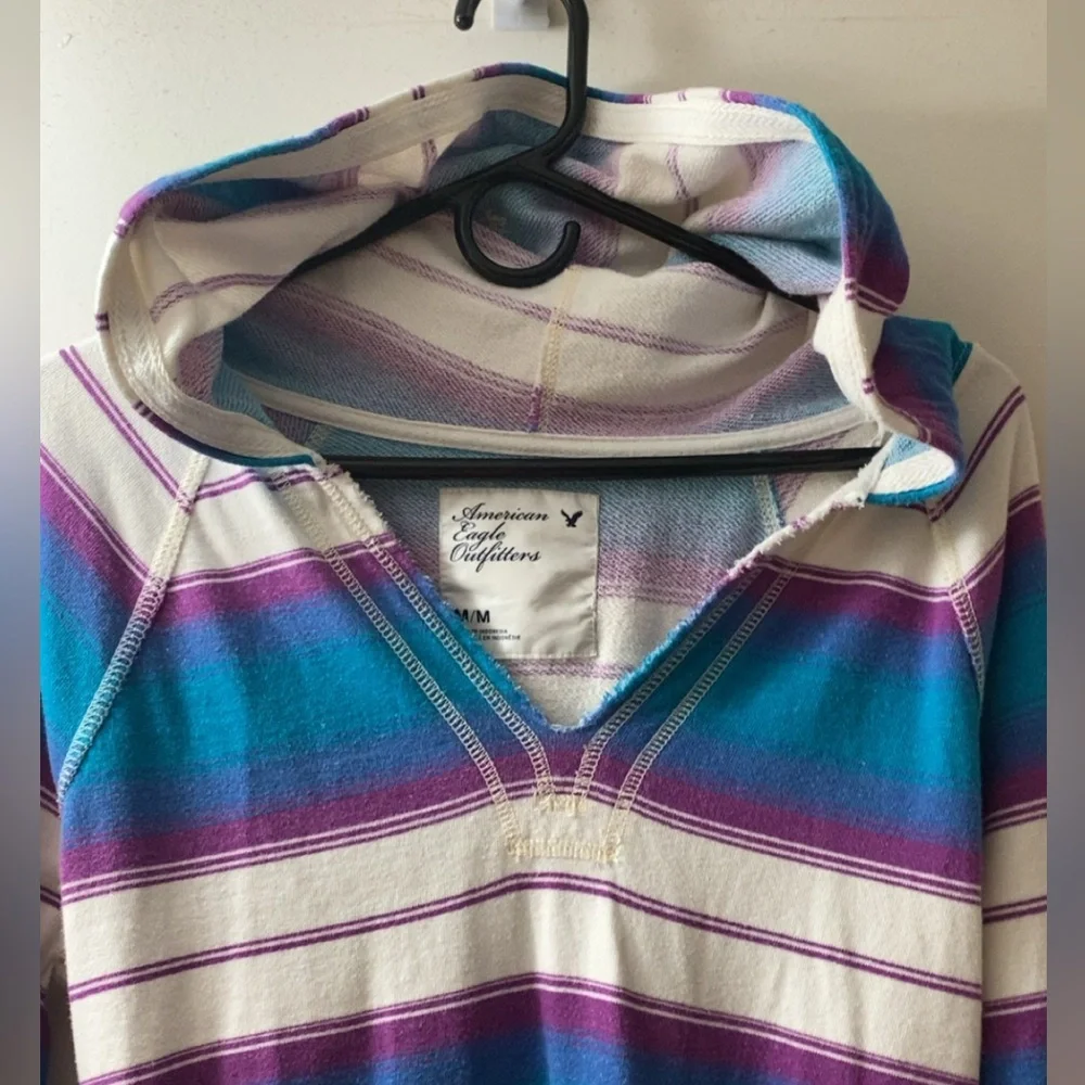 American Eagle Outfitters Multicolor Striped Hoodie - Picture 3 of 5